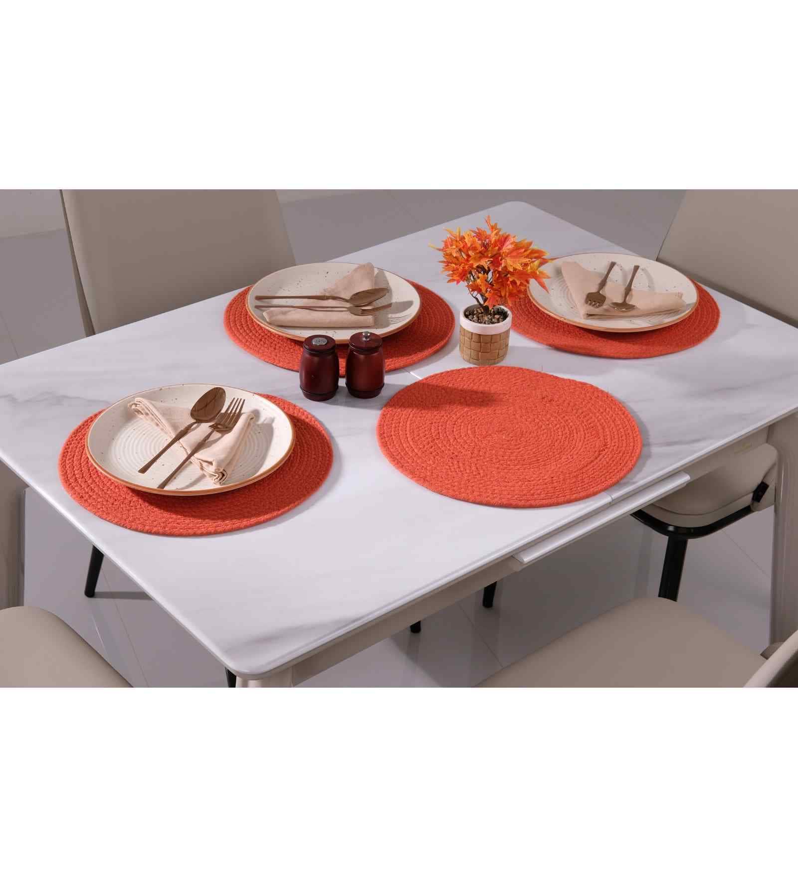 Rio Cotton Printed Placemat Clay Red Pack of 4