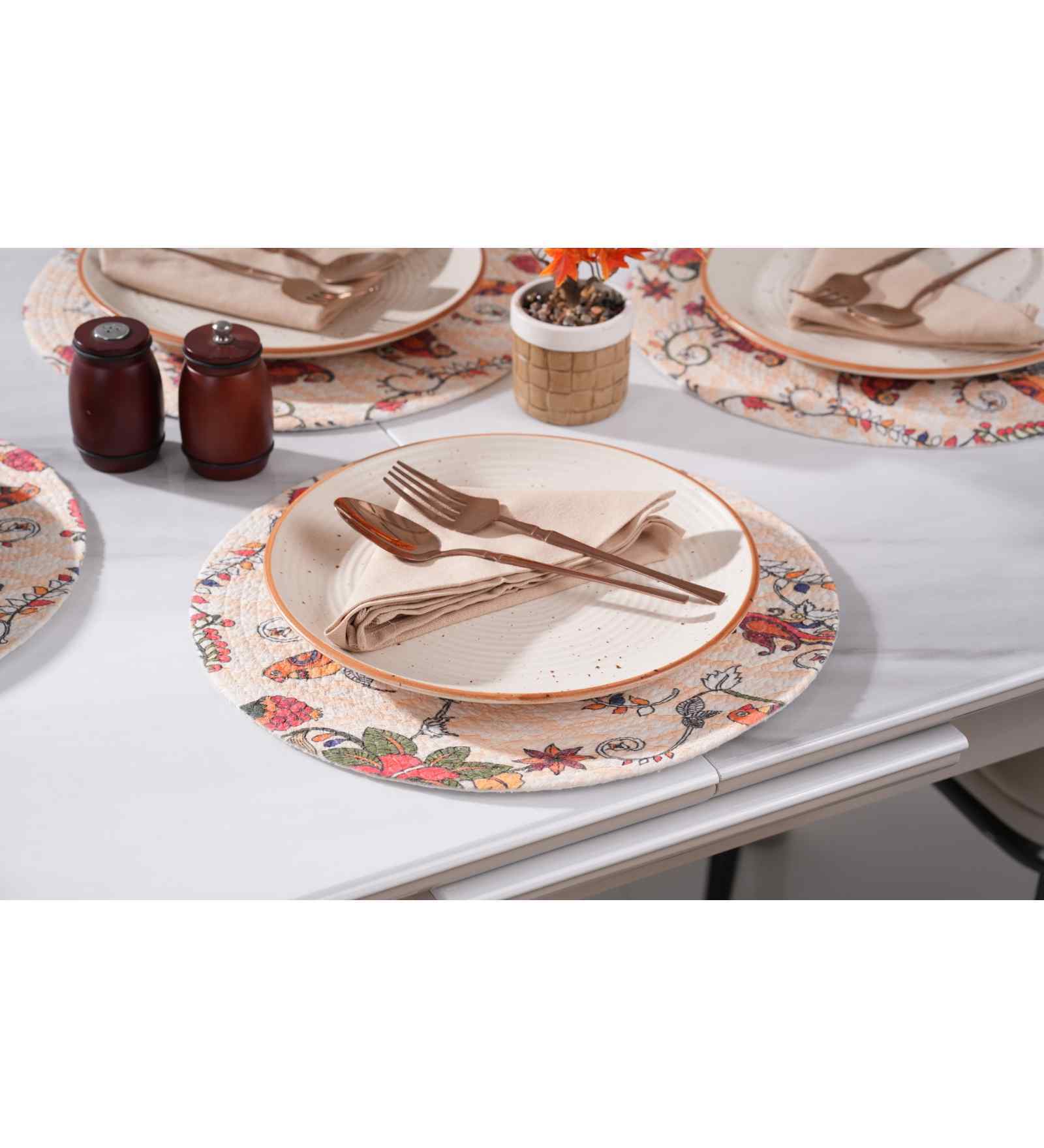Rio Cotton Printed Placemat Tangelo Pack of 4