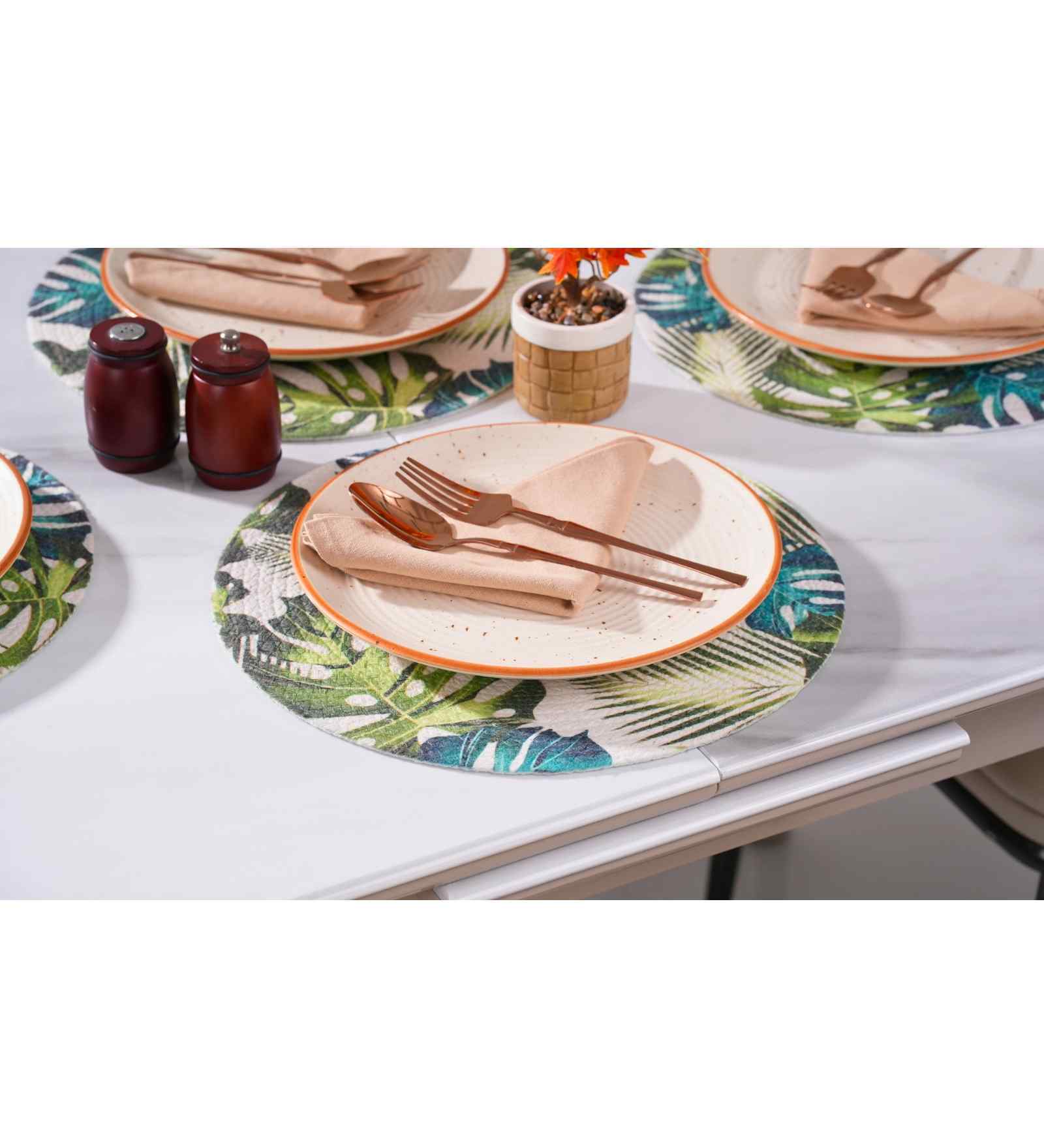 Rio Cotton Printed Placemat Turquoise Pack of 4