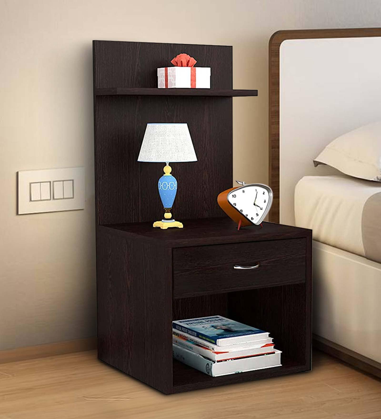 Rio Night Table In Oak Brown Finish