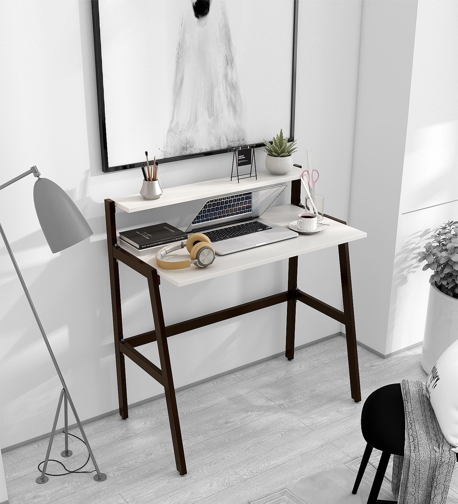 Rio Workstation in Frosty White Colour