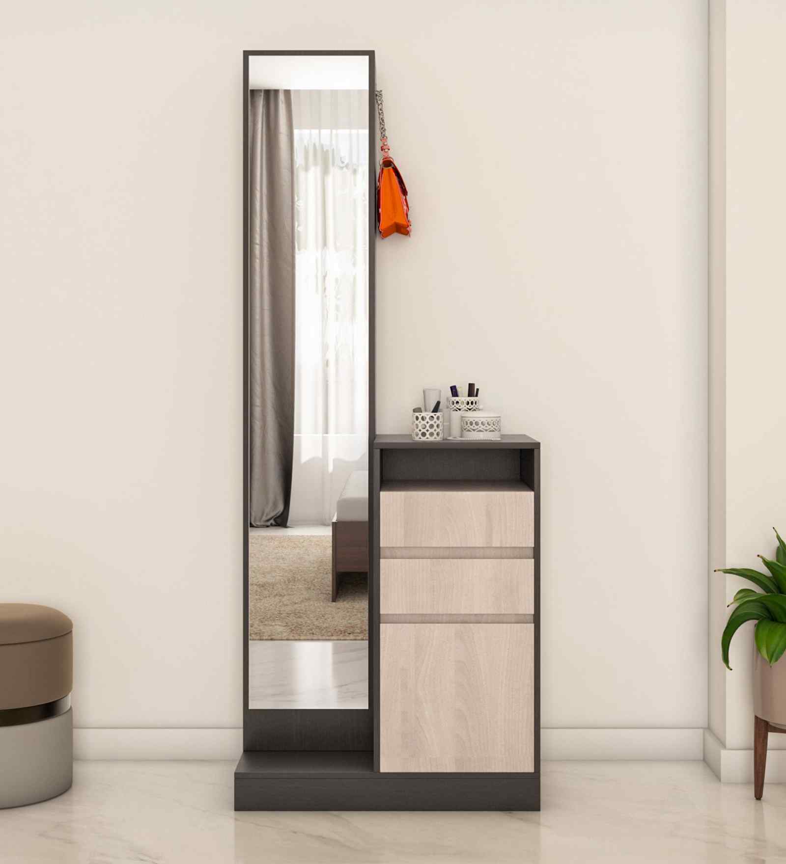 Riva Dressing Table In Wenge & Sonoma Oak Finish