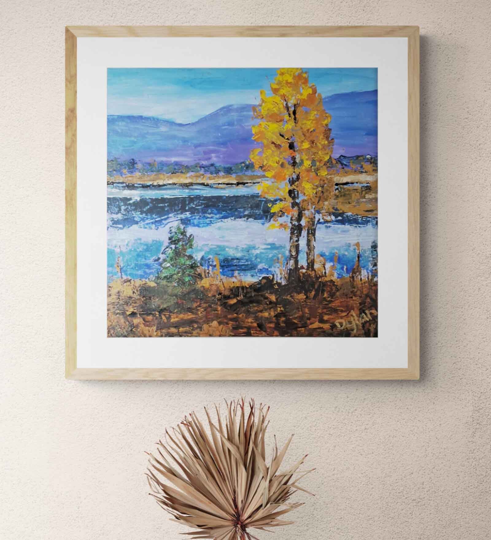 River Front Handmade Acrylic Paint On Canvas Unframed