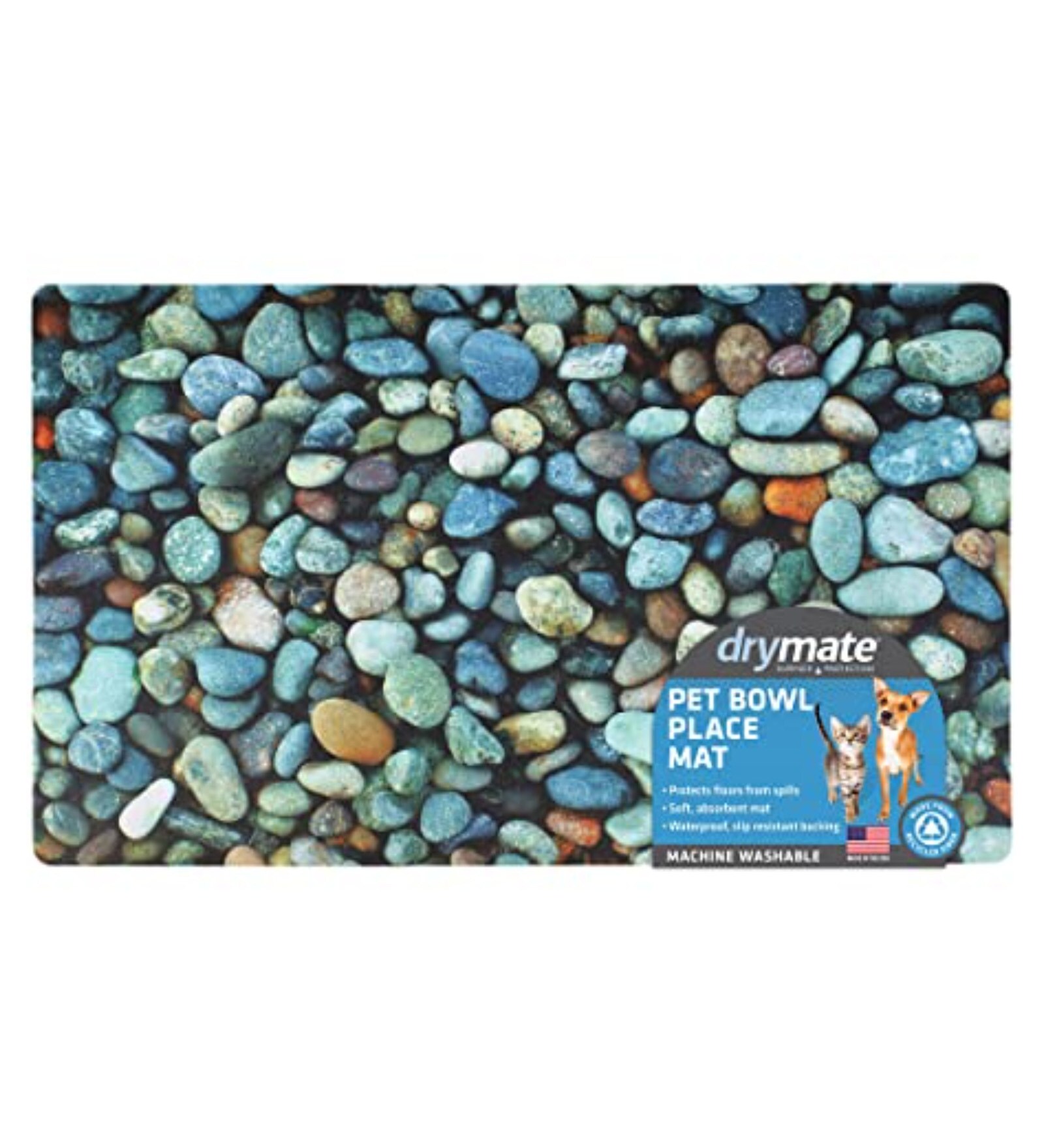 River Rock Multicolour Fabric Pet Placemat