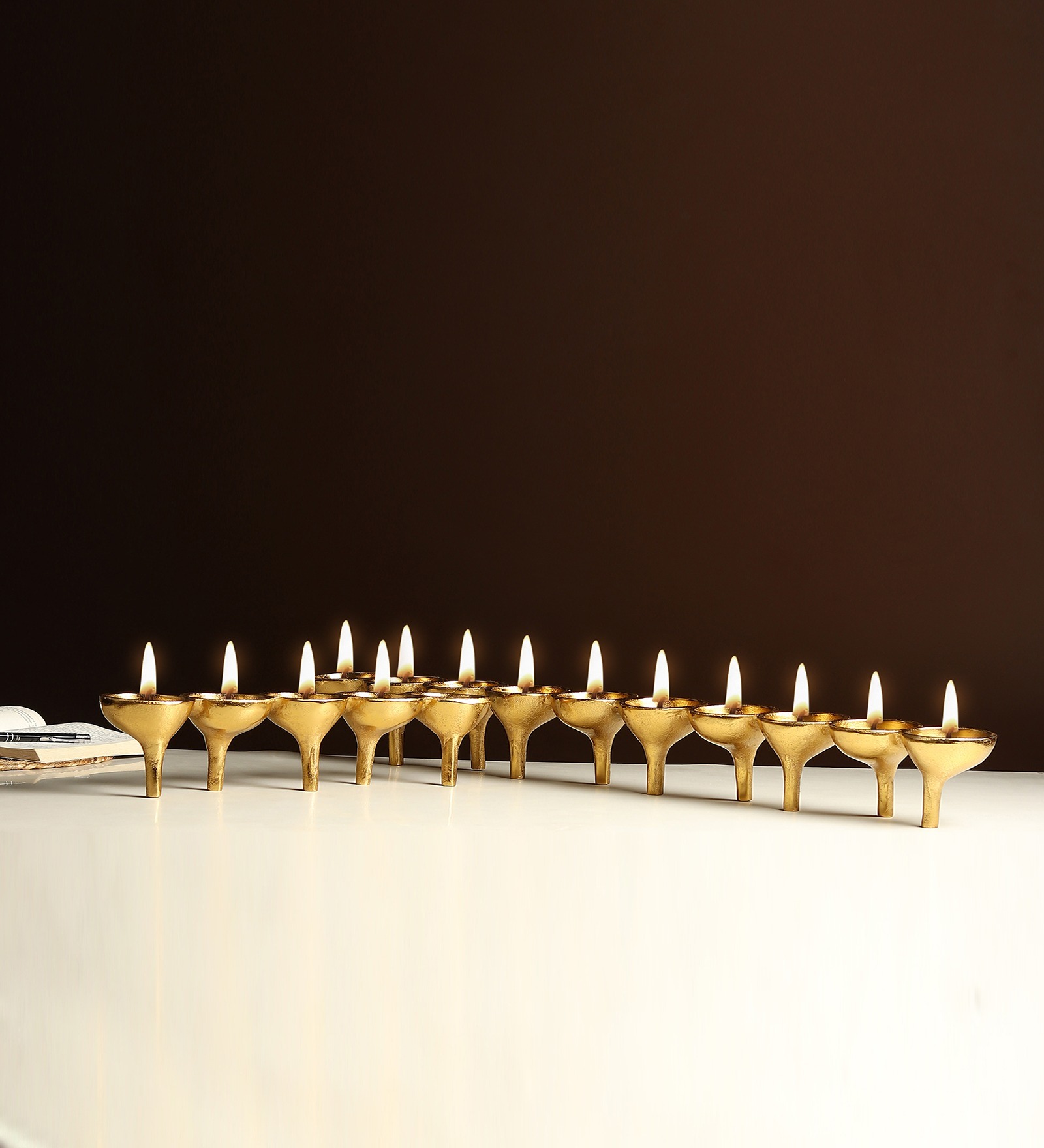 Rivera Candle & T-Light Holder     Set Of 2 In Gold