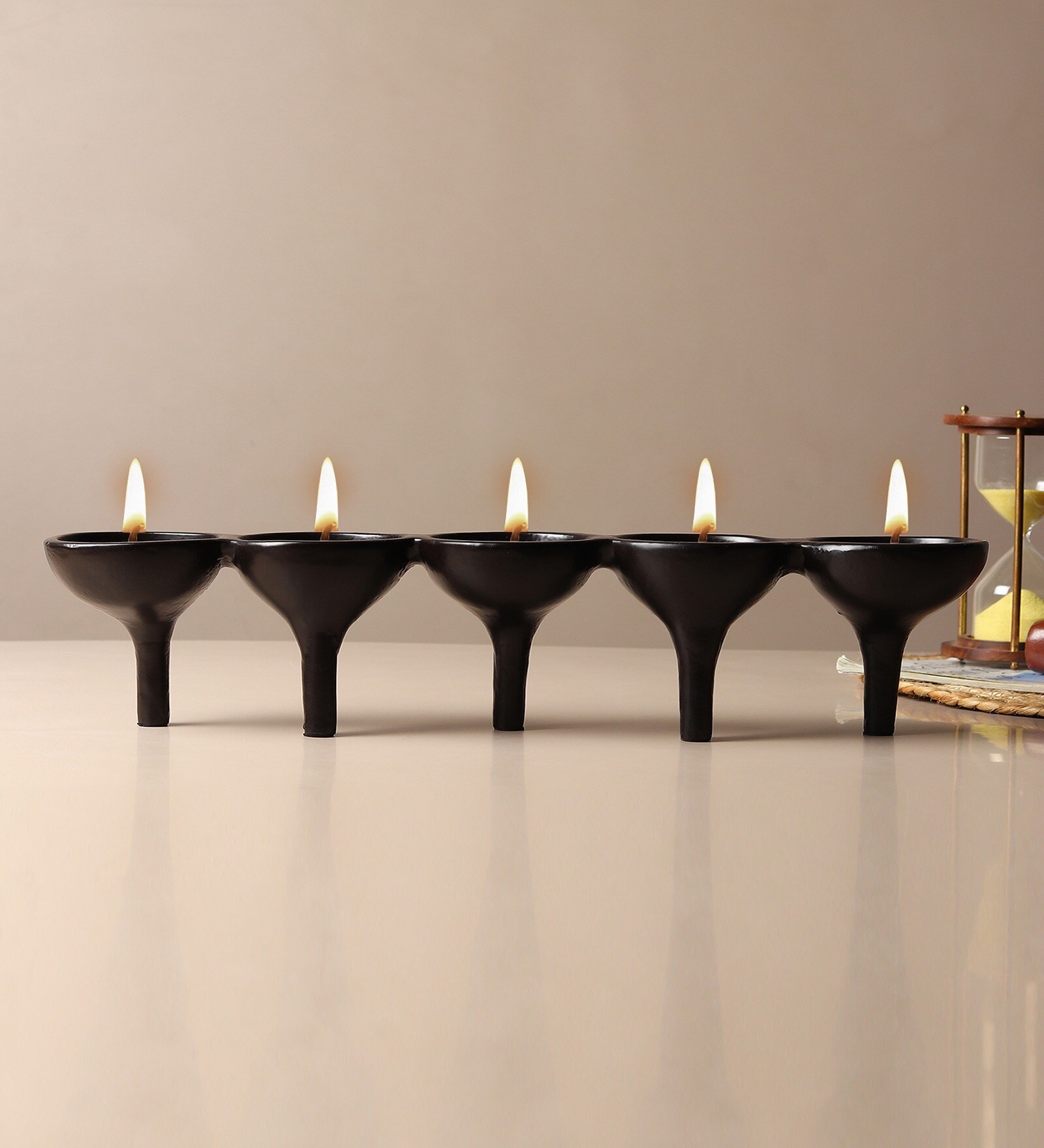 Rivera Candle & T-Light Holder Medium Black
