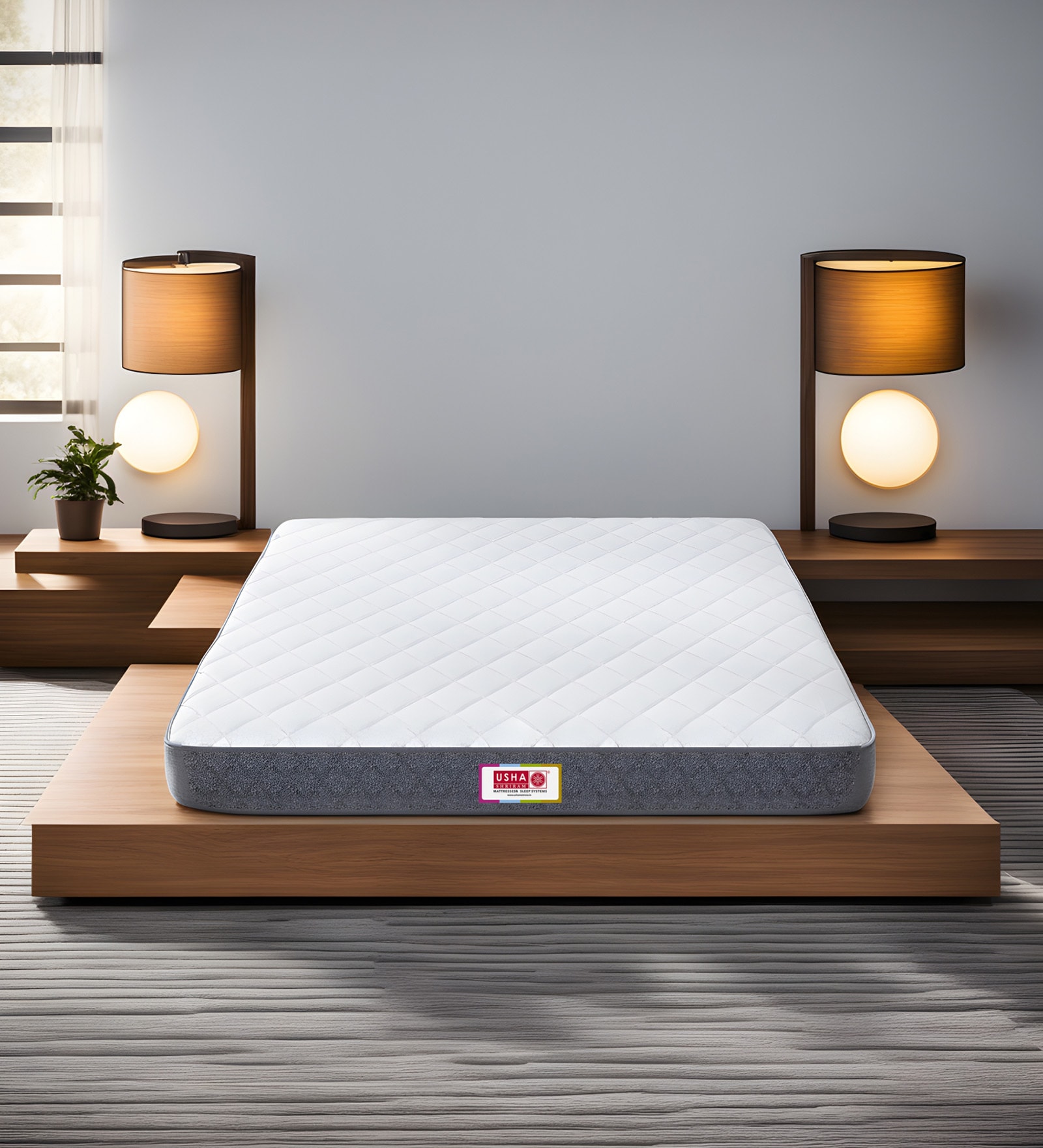 Rizewell Silky Soft with NPSS Tech Pocket Spring 6 Inches King Size Mattress in Grey Colour