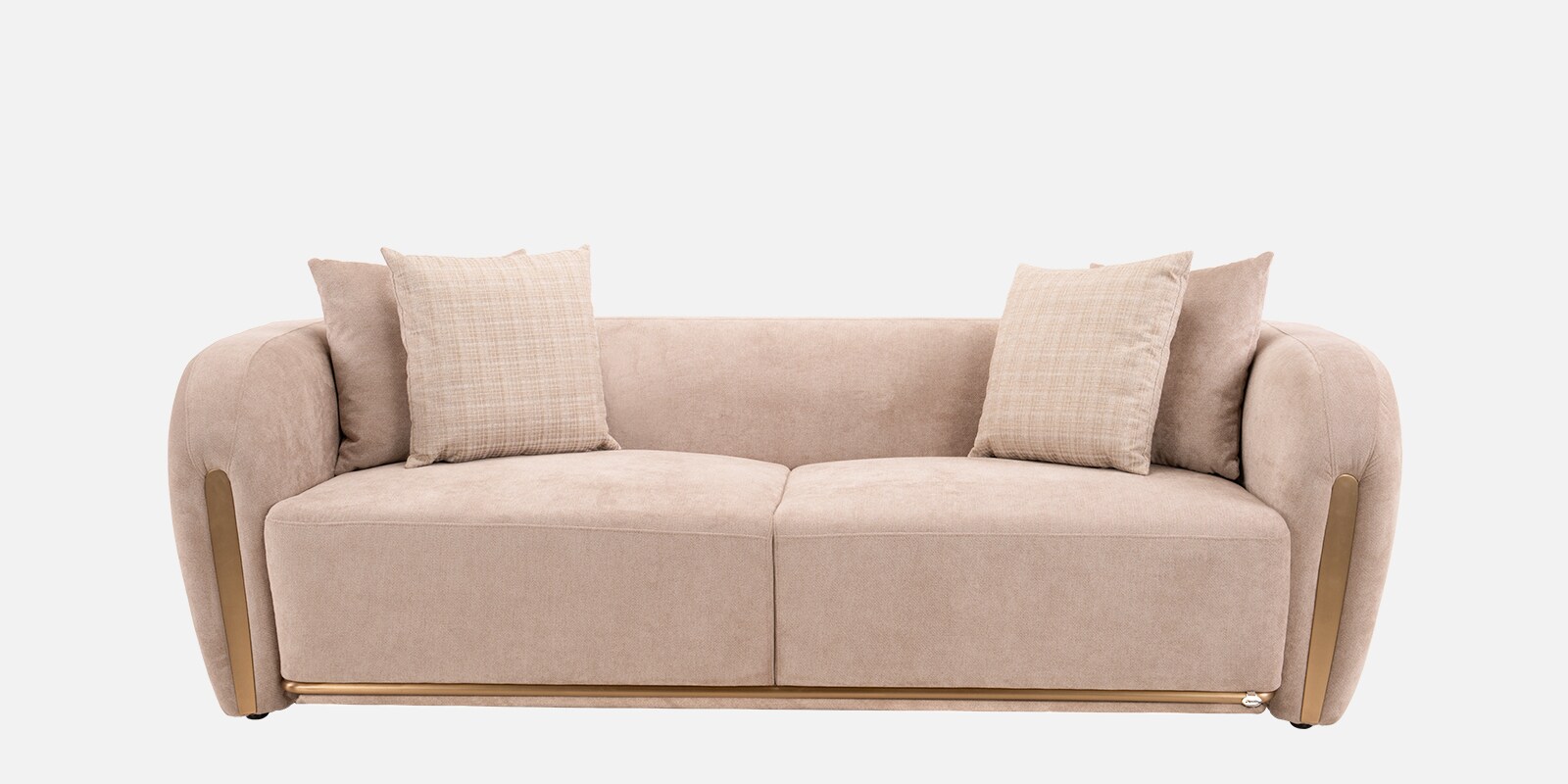Rihanna Fabric 3 Seater Sofa In Beige Colour