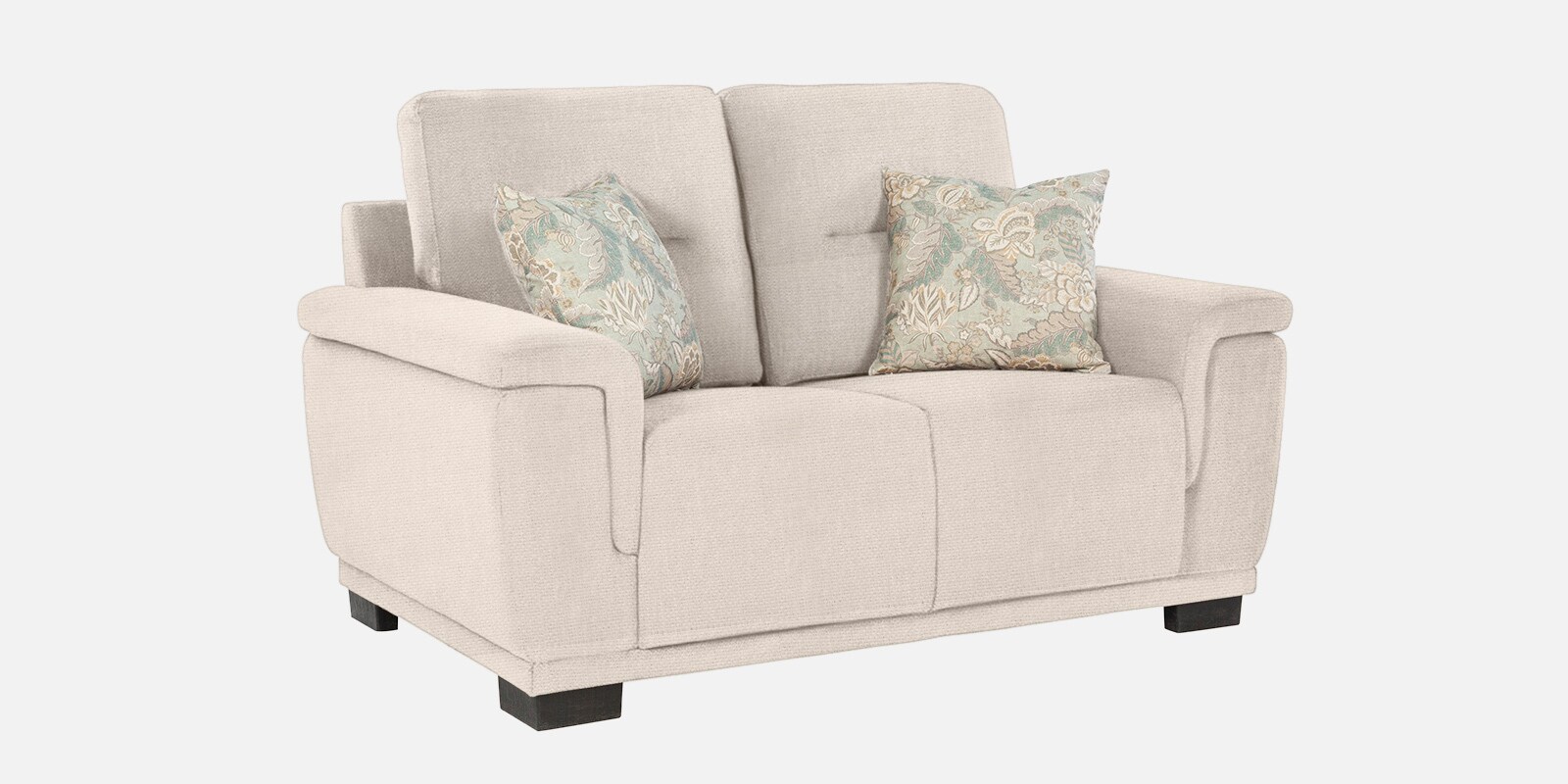 Rio Chenille Fabric 2 Seater Sofa In Cream Colour