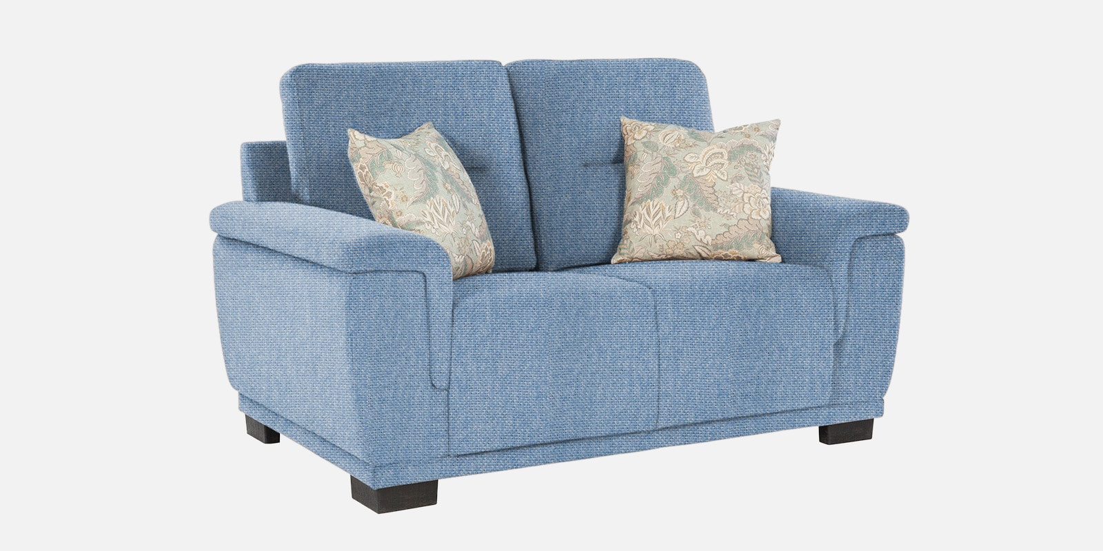 Rio Chenille Fabric 2 Seater Sofa In Ice Blue Colour