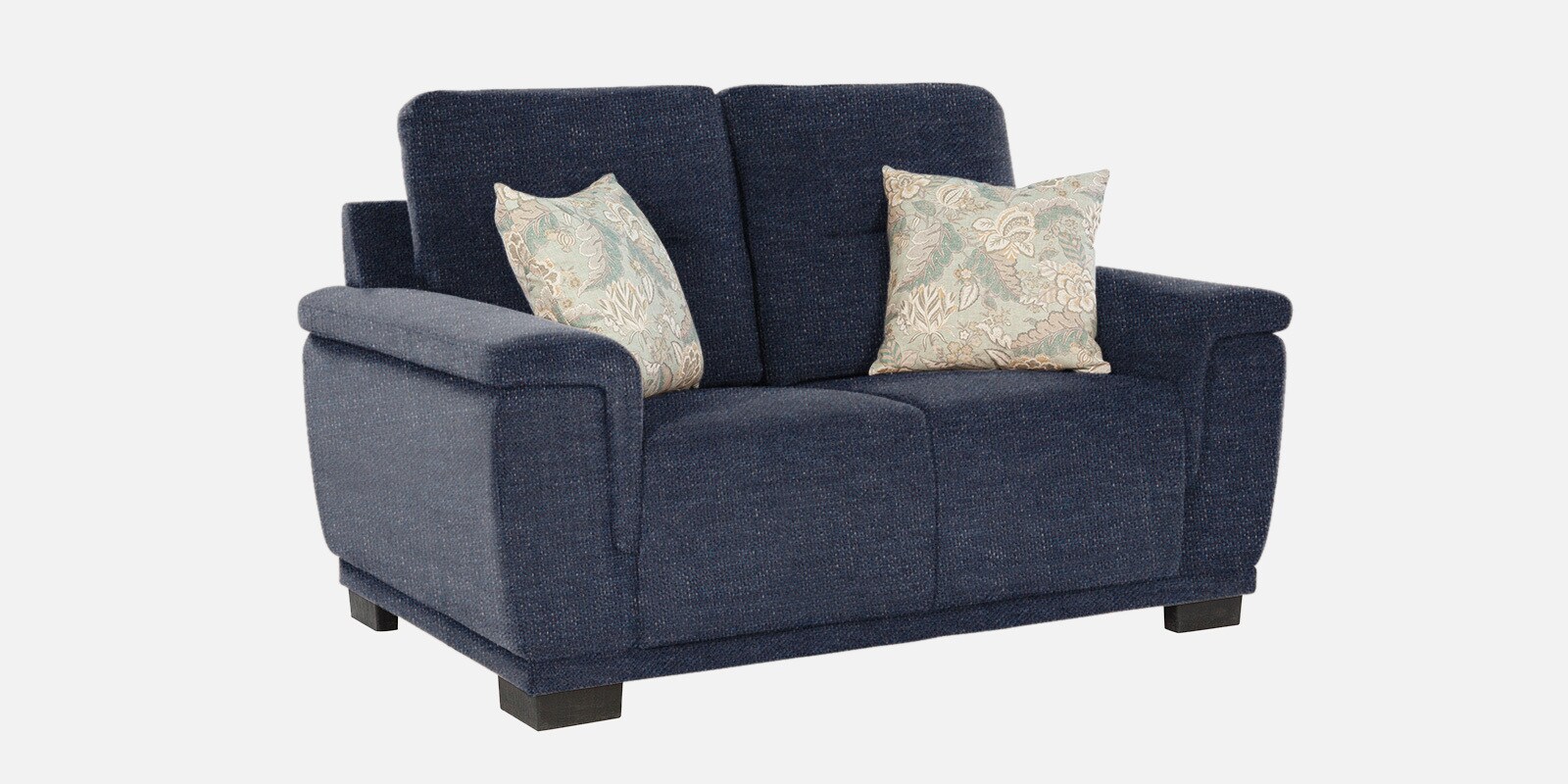Rio Chenille Fabric 2 Seater Sofa In Navy Blue Colour Rio Chenille Fabric 2 Seater Sofa In Navy Blue Colour