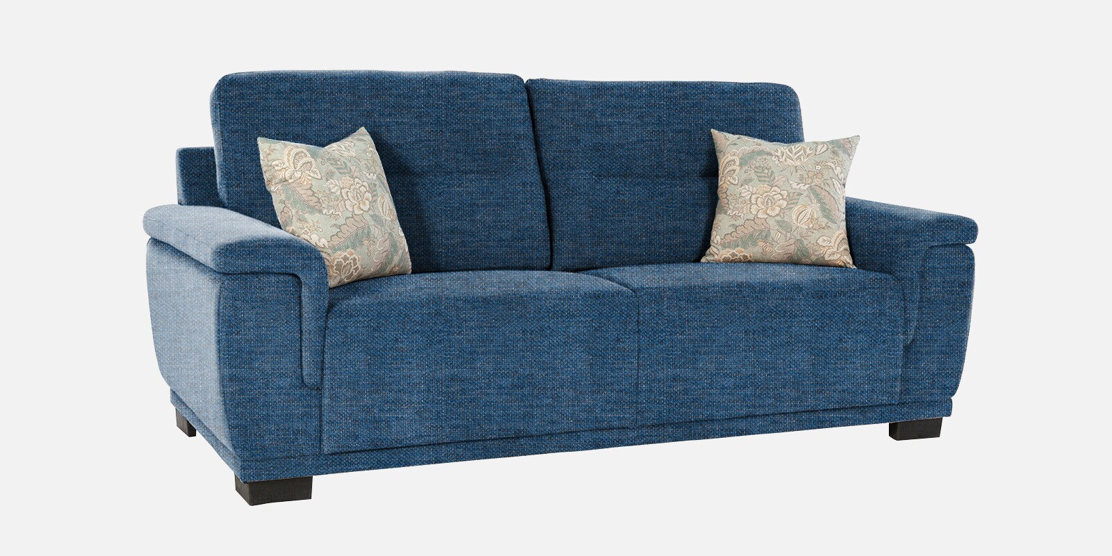Rio Chenille Fabric 3 Seater Sofa In Denim Blue Colour