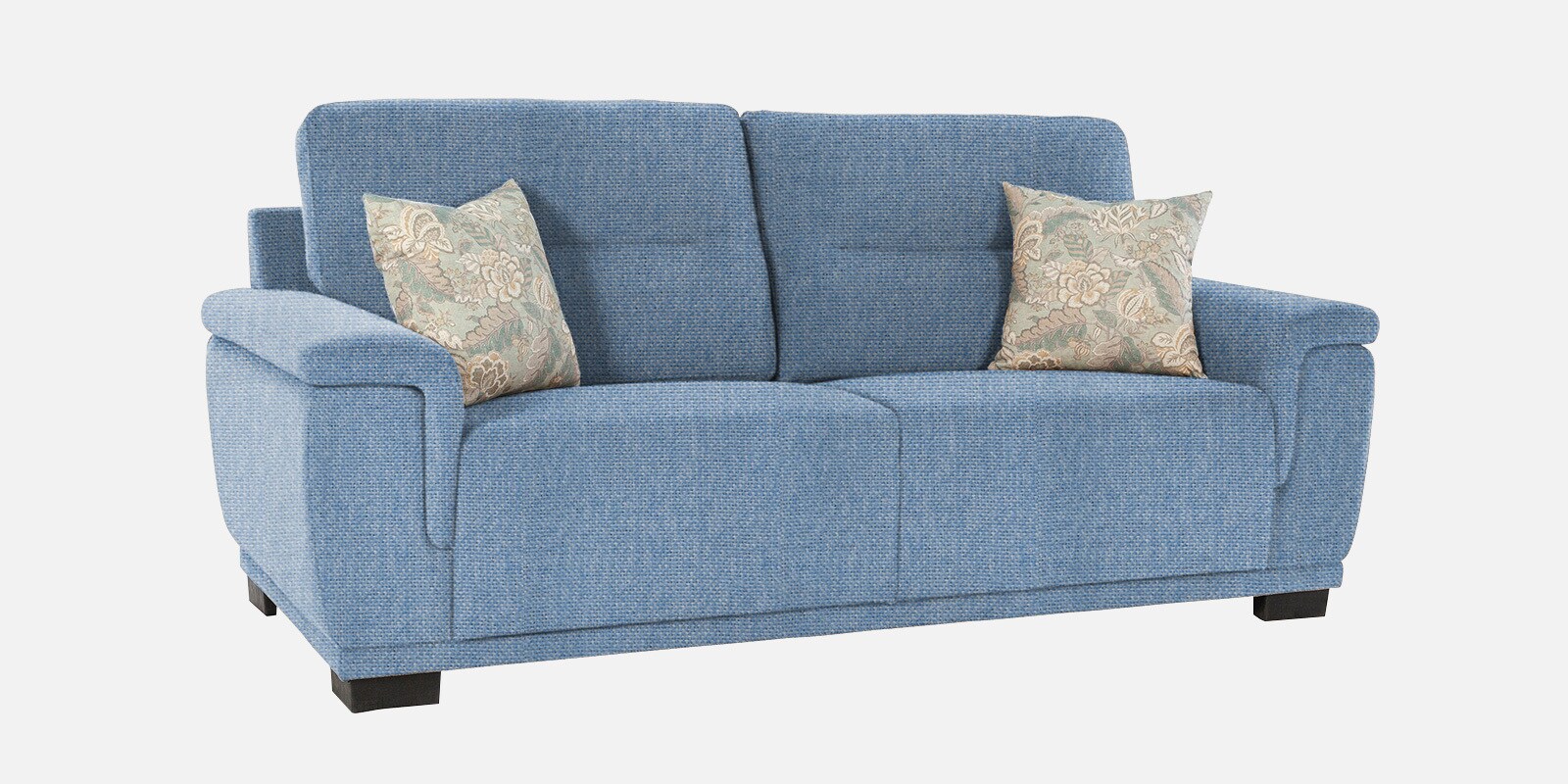Rio Chenille Fabric 3 Seater Sofa In Ice Blue Colour