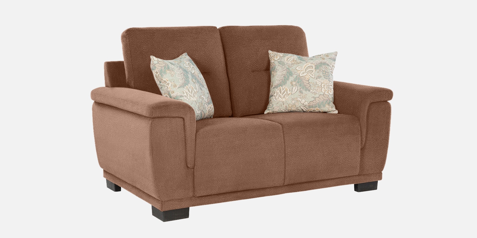 Rio Vegan Leather 2 Seater Sofa In Bright Brown Colour Rio Vegan Leather 2 Seater Sofa In Bright Brown Colour