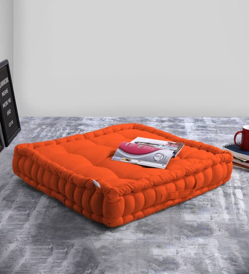 Buy Rich Cotton Canvas Floor Cushions By Encasa Homes Online