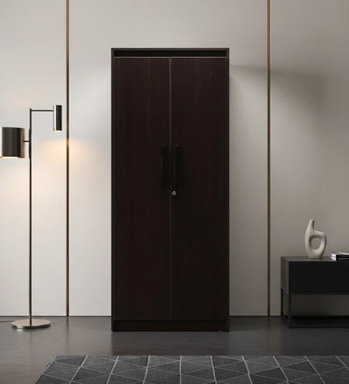 Rick 2 Door Wardrobe In Brown Finish