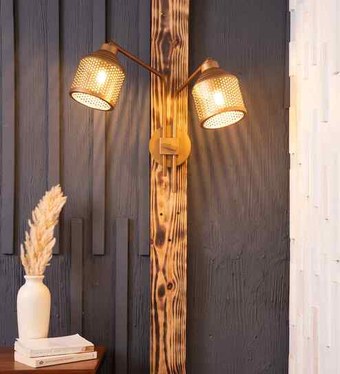 Riddle Gold Wall Lamp Double Arm By Shoppeefry