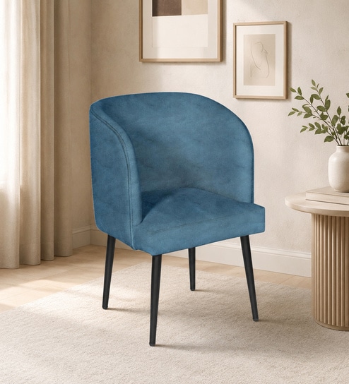 Rieta Upholestery Dining Chair In Blue Colour-image-43