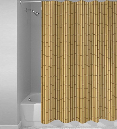 Buy Brown Polyester Shower Curtain Length 84 Width 48 Inches