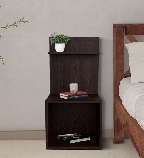 Rio Bedside Table in Oak Brown Finish
