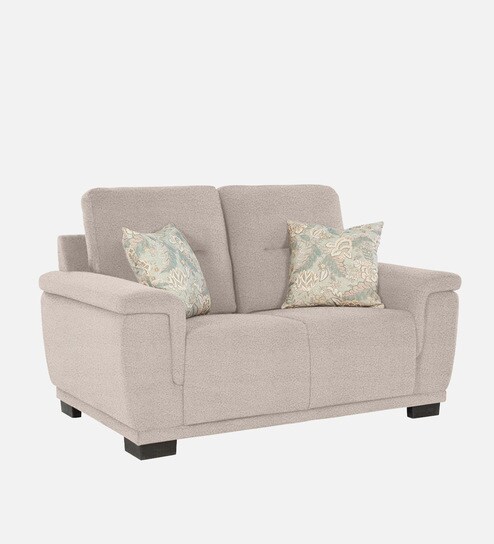 Rio Boucle Fabric 2 Seater Sofa In Grey Colour
