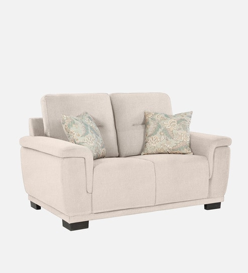 Rio Chenille Fabric 2 Seater Sofa In Cream Colour