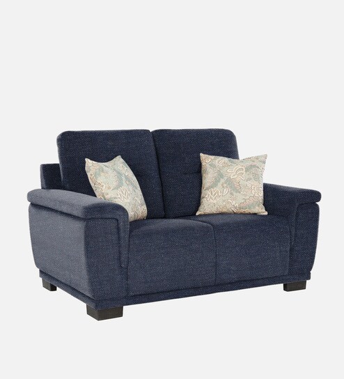 Rio Chenille Fabric 2 Seater Sofa In Navy Blue Colour