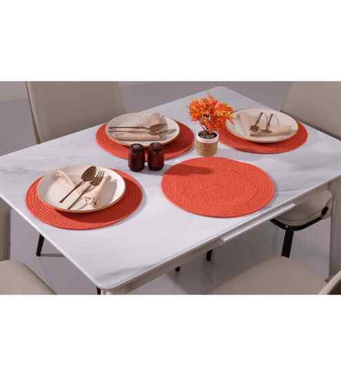 Rio Cotton Printed Placemat Clay Red Pack of 4