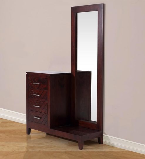 Rio Dressing Table With Drawers In Dark Brown Finish By Evok