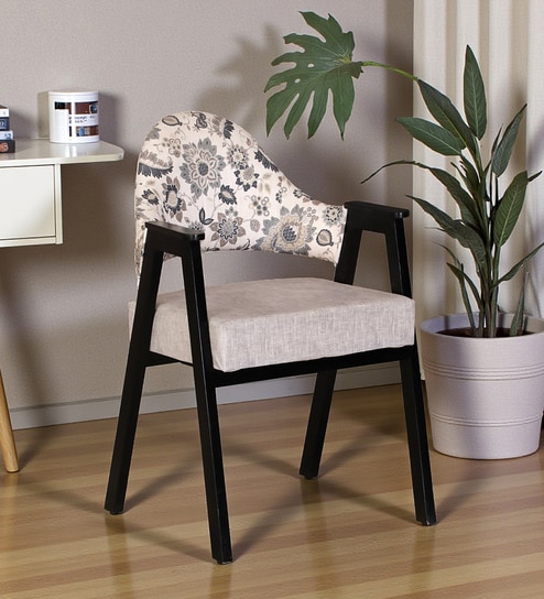Ritzing Sheesham Wood Arm Chair In Black Finish