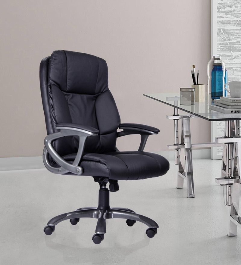 Buy Rich Executive Chair in Black Colour By Durian Online High Back