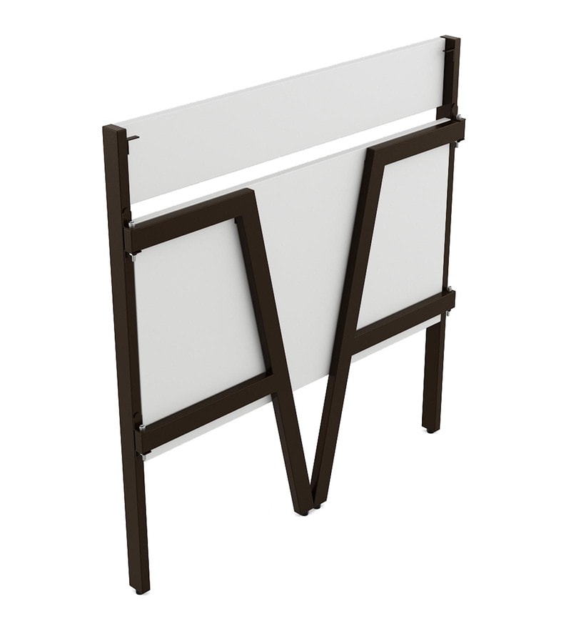 rio foldable study table in frosty white colour