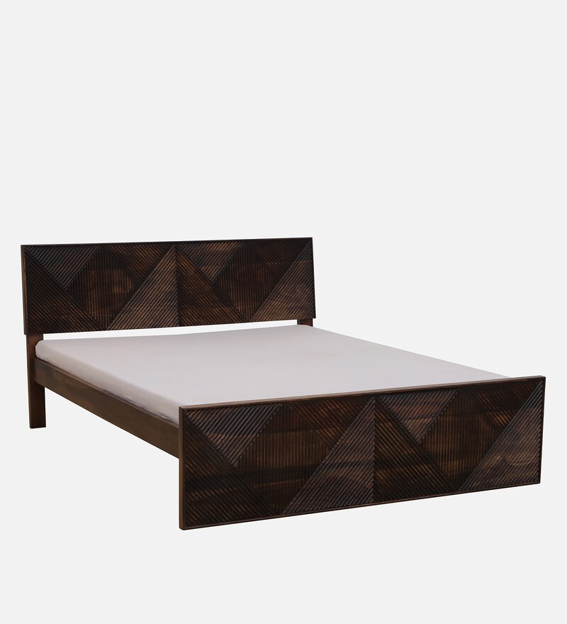 Buy Ritmo Sheesham Wood King Size Bed In Provincial Teak Finish By