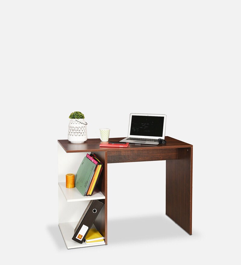 writing table in walnut finish by comfold