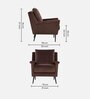 Ria Velvet Lounge Chair In Dark Brown Color