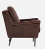 Ria Velvet Lounge Chair In Dark Brown Color