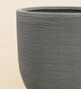 Rib Grey Plastic Planter