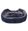 Rib-Stock Large Pet Bed Oval Shaped in Navy Blue Colour