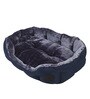 Rib-Stock Large Pet Bed Oval Shaped in Navy Blue Colour