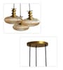 Ribbed Amber Kachori Glass Cluster Hanging Light