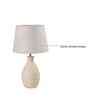 Ribbed Ceramic Table Lamp-Beige