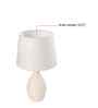 Ribbed Ceramic Table Lamp-Beige
