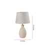 Ribbed Ceramic Table Lamp-Beige