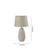 Ribbed Ceramic Table Lamp-Mocha