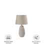 Ribbed Ceramic Table Lamp-Mocha