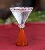 Ribbed Cocktail Borosilicate Glass with Pyramid Base Set of 2