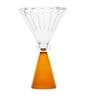 Ribbed Cocktail Borosilicate Glass with Pyramid Base Set of 2