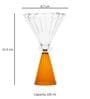 Ribbed Cocktail Borosilicate Glass with Pyramid Base Set of 2