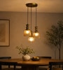 Ribbed Glass 3-Light Cluster Hanging Lamp