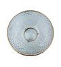 Ribbed Glass Antique Brass Serving Bowl